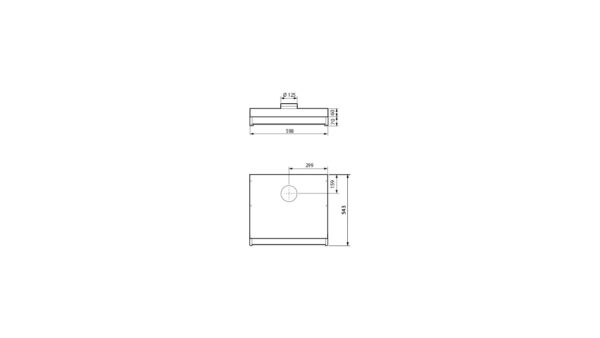 Monolit B 60cm Hvit målskisse