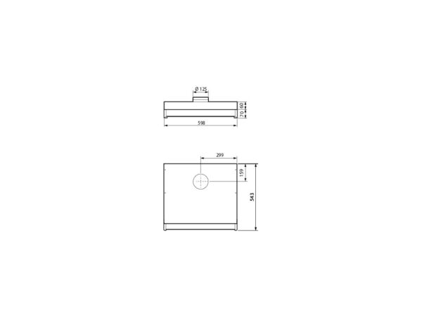 Monolit B 60cm Hvit målskisse